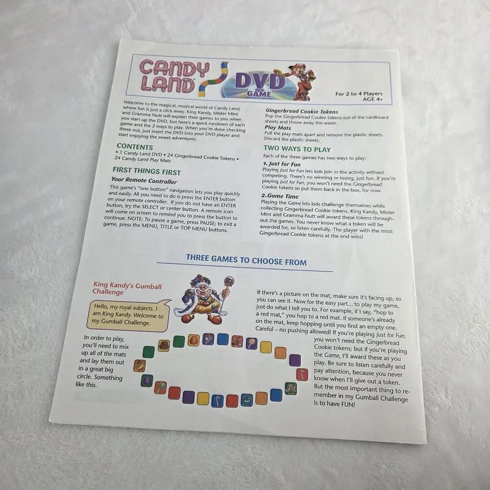 Vintage 2005 Candy Land DVD Game Complete Tested Milton Bradley Hasbro